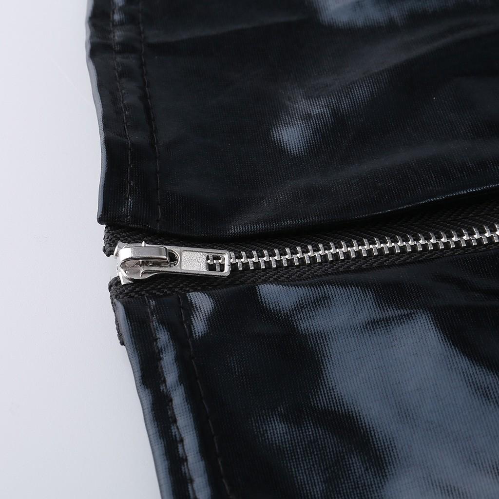 Новое женское сексуальное кожаное нижнее белье, одежда для сна, стринги Babydoll с открытой спиной и подвязкой