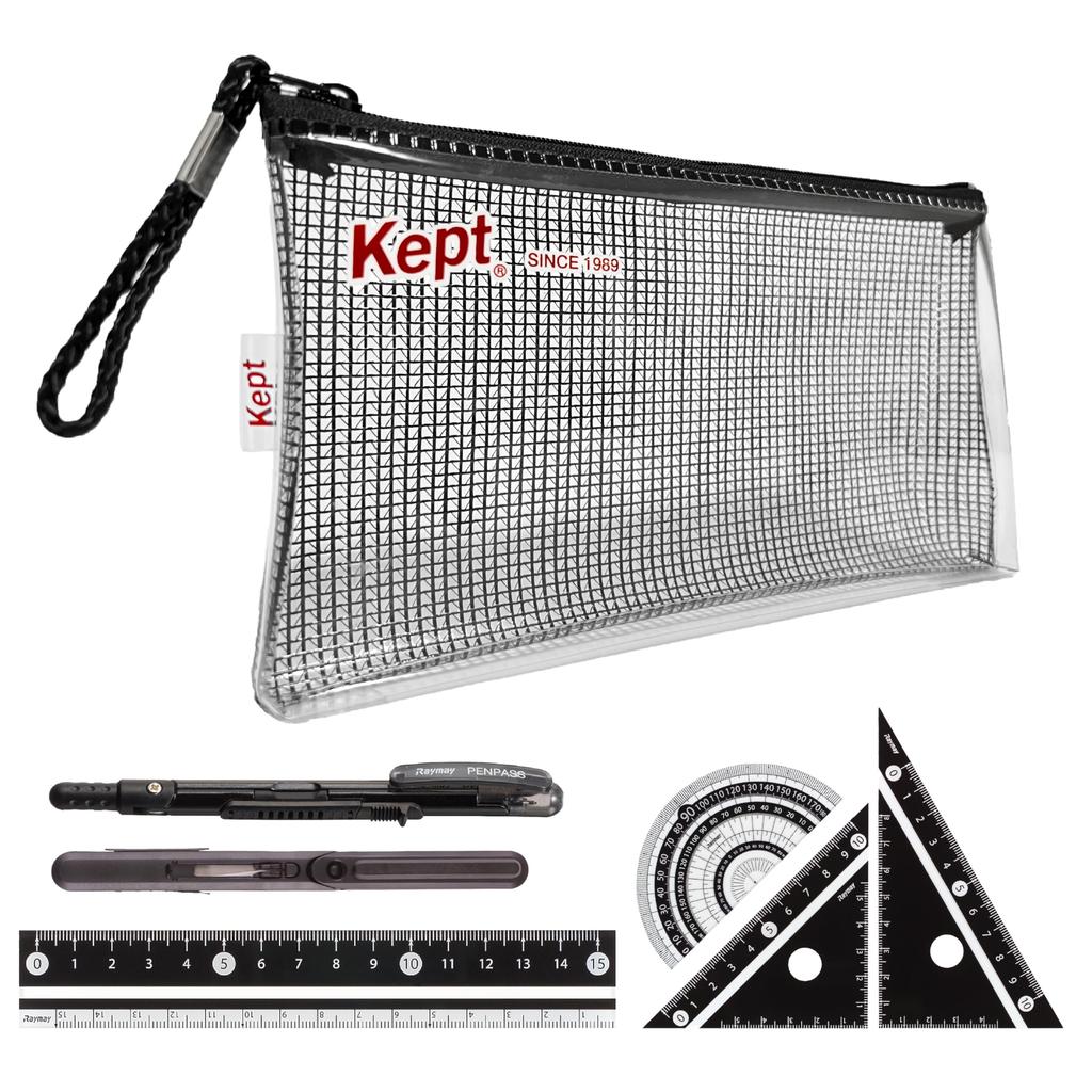 Reimei Fujii Kept Pencil Case Writing Support Канцелярские принадлежности Линейка x2 набор и набор/Циркуль/Ножницы/Линейка (15см)/Транспортир/Треугольник 7-элементный