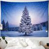 Christmas Tree Snow Scenery Tapestry Bedroom Living Room Home Christmas Wall Decoration
