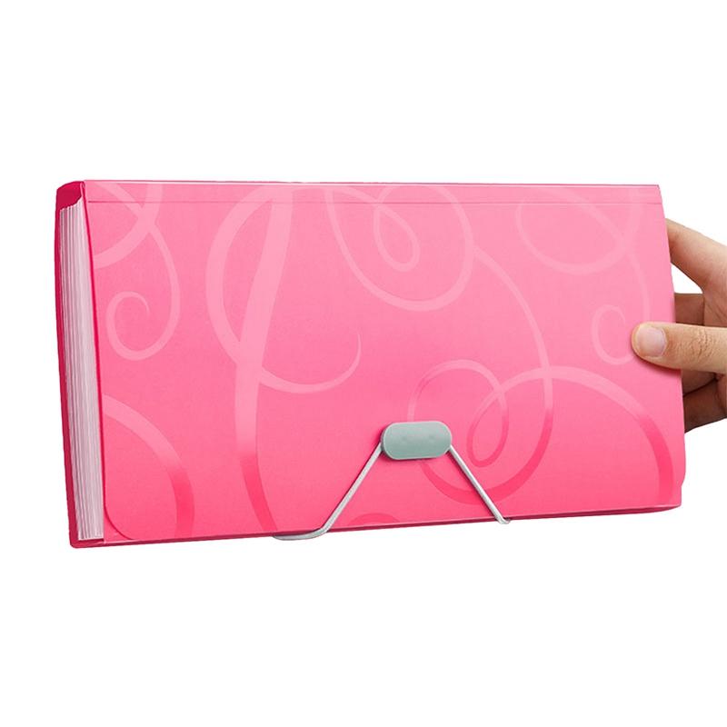 Мини-13 карманов формата А6, портативный зажим для хранения с пряжкой, расширяющаяся папка для файлов, Радужный органайзер для документов, разноцветный чехол-кошелек