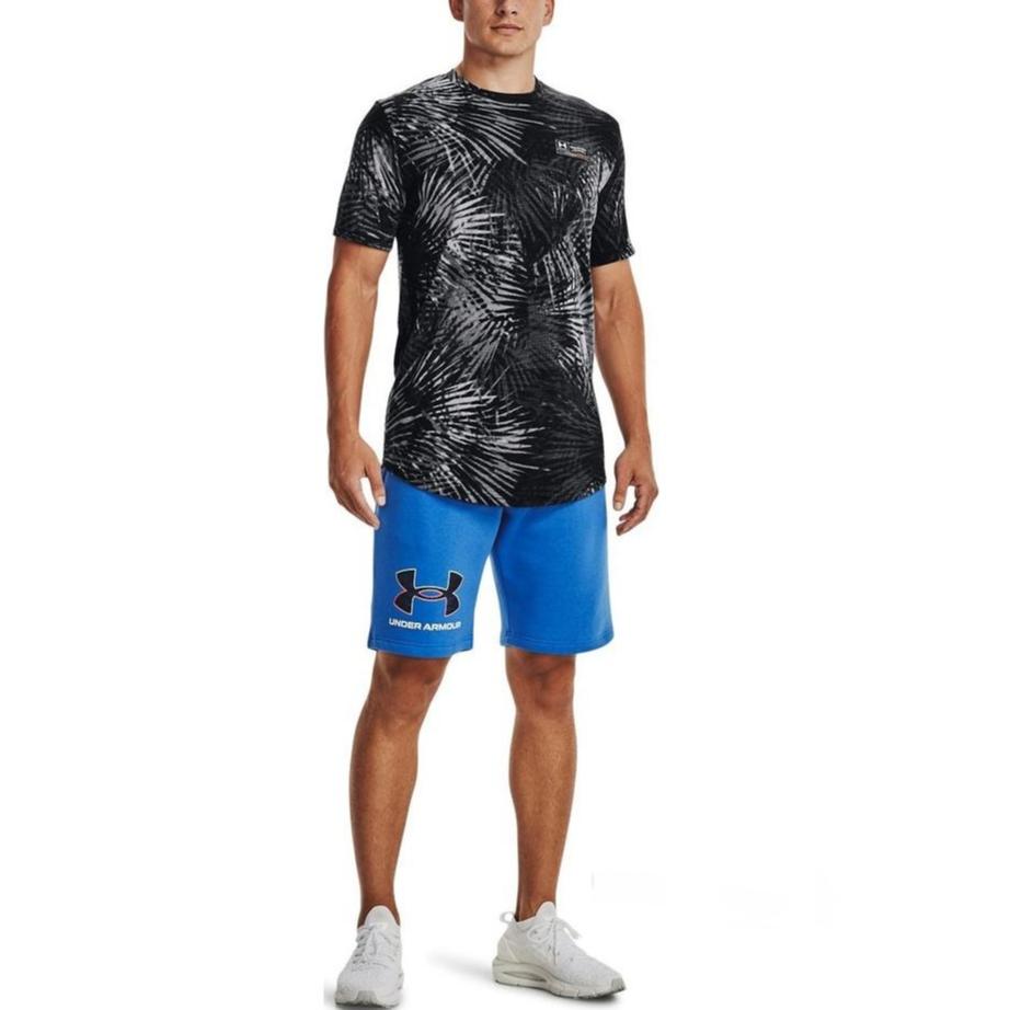 Under Armour T Shirts Men's Black Crew Neck Moderate Straight Fit 1370517-001