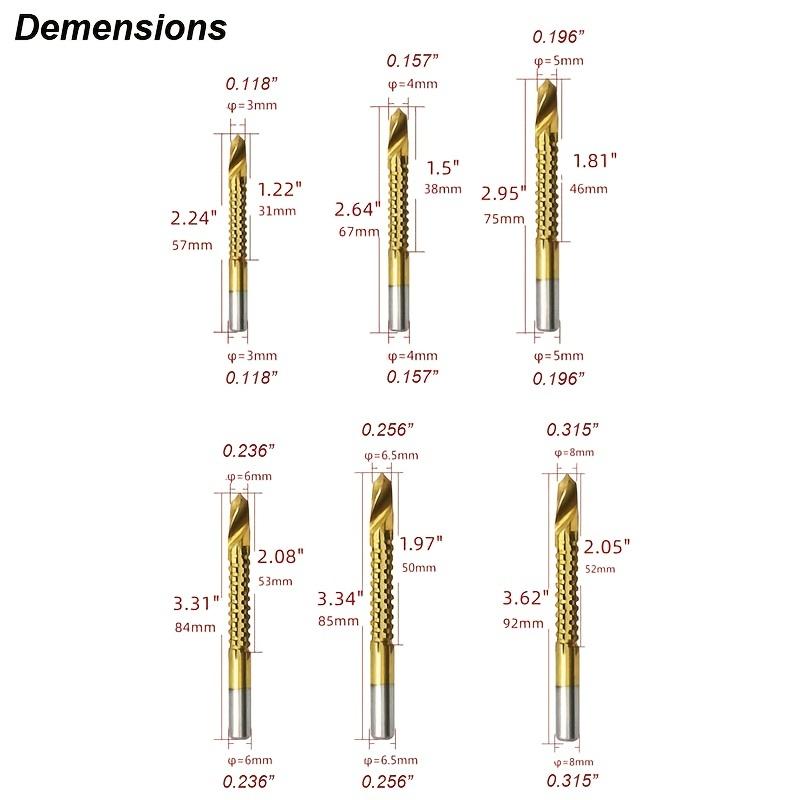 Multifunction Titanium Coated Cobalt Drill Bit Spiral Screw Metric Composite Tap Twist Hole Opener Cutting Drilling Polishing