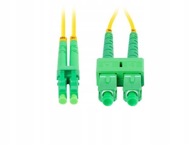Patchcord światłowodowy Lanberg SM SC/APC-LC/APC DUPLEX 3.0mm LSZH G657A1 2m żółty