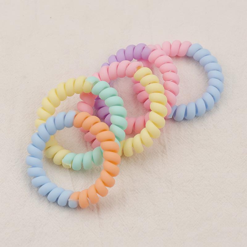 Матовое цветное кольцо для волос в виде телефонной линии - большой браслет и повязка на голову для умывания лица и завязывания хвостиков