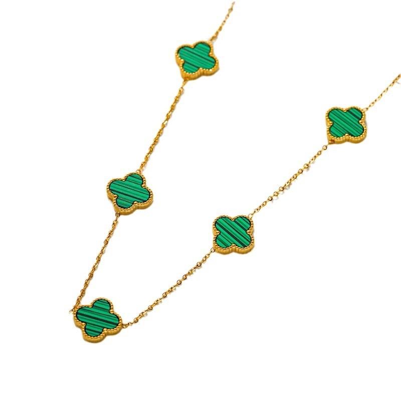 13MM Titanium Steel 5 Flowers Necklace Fashion Titanium Steel Four Leaf Clover Ladies Necklace