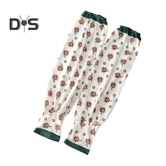 Солнцезащитные нарукавники для женщин Цветочные солнцезащитные нарукавники УФ-блокирующие охлаждающие нарукавники для бега на открытом воздухе для езды на велосипеде