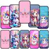 For iPhone 16 15 X XR Samsung Galaxy S24 S23 Plus Xiaomi Redmi Note 13 12 11 Pro Max 9 10 14 OPPO Huawei Cover Unicorn Rainbow Horse Anime Phone Case