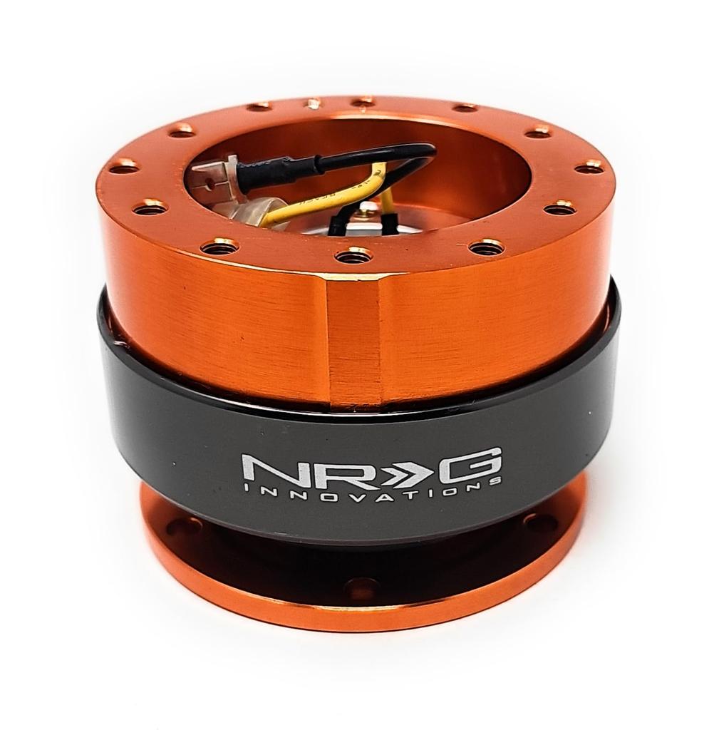 NRG Gen Steering Wheel Quick Release Kit Orange Body Titanium Chrome Ring SRK-200OR 2.0 - &