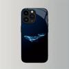 Фантастический синий кит закаленное стекло чехол для телефона подходит для iPhone 17 16 15 14 13 12 11 Pro/ Max /Plus противоударный и защитный от падений