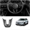 Couverture de volant inférieure pour Honda HR-V Vezel 2021-2024, aspect carbone ABS, noir piano, accessoires de voiture, moulures intérieures