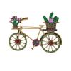Creative Bicycle Brooch for Women Men Fashion Rhinestone Flower Basket Brooches Pins Jewelry Accessories Party Gifts 2025