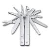 Swiss Tool MX Silver with Nylon Case Swiss Army Knife Multifunctional Knife Pliers Swiss Made Multitool with 26 Functions with Lock []