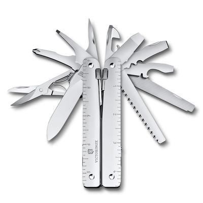 Swiss Tool MX Silver с нейлоновым чехлом, швейцарский армейский нож, многофункциональный нож, плоскогубцы, швейцарский мультитул с 26 функциями и фиксатором []