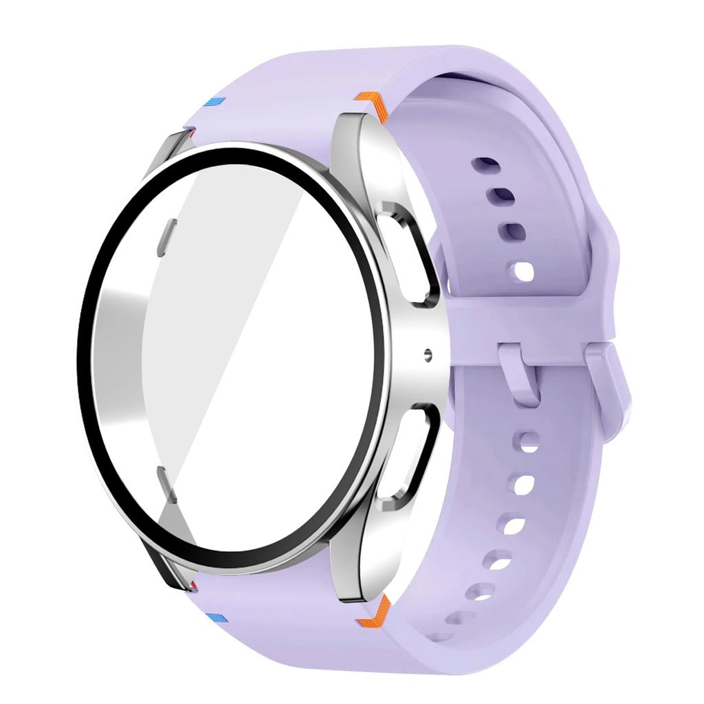 Silicone Strap for Samsung Watch 7 6 5 4 40mm 44mm 5Pro 45mm Band With Case Screen Protector Bumper cover for Wrist Accessories