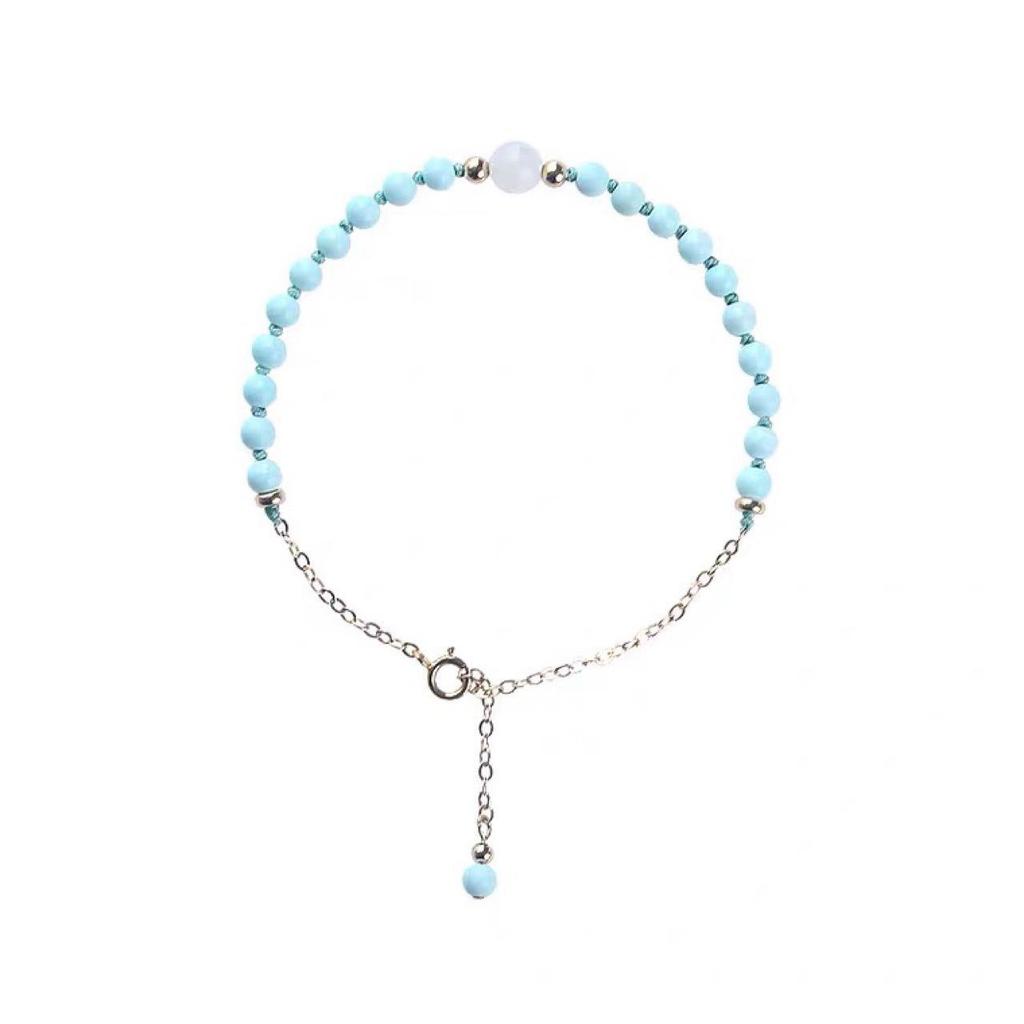 Trendy Turquoise Baby Blue Bracelet: Elegant Gift for Stylish Girls