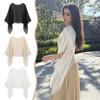Thin Sun Protection Shawl Chiffon Trendy Scarf Versatile Air-conditioned Sweater  Women's Wear