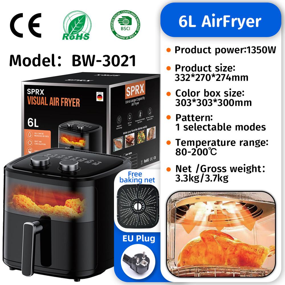 2025 Neuer Airfryer-Ofen-Kombination mit großer Kapazität (15L) mit Touch-Steuerung für den Heimgebrauch