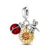 Charms Do Pandora Zawieszka Charms Biedronka Kwiat Ważka