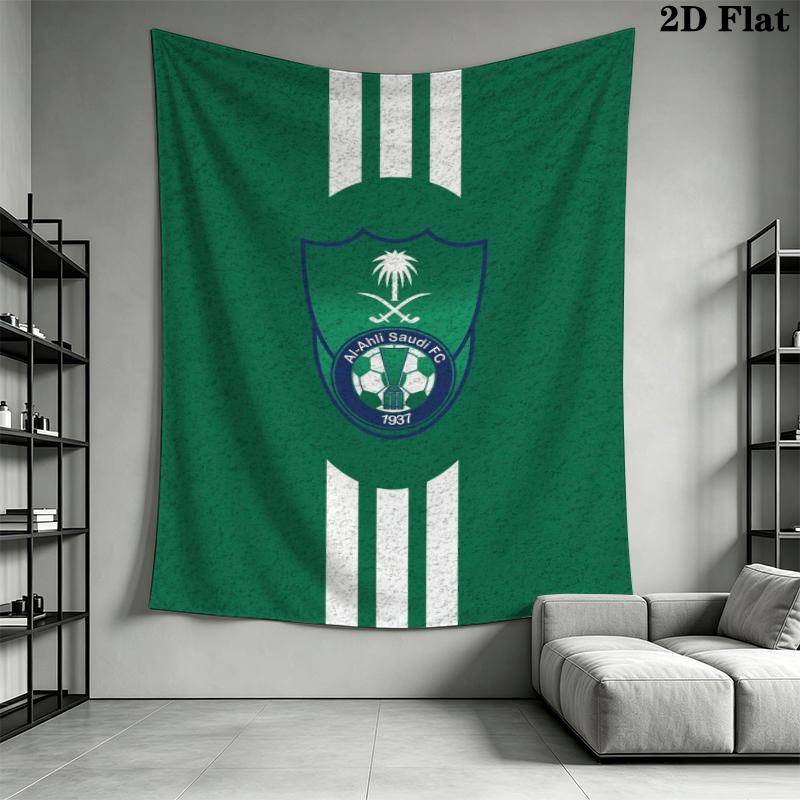 Al Ahli Wall Tapestry Aesthetic Wall Hanging Printed Fabric Blanket Decorative Tapestries for Bedroom Living Room Home Decor