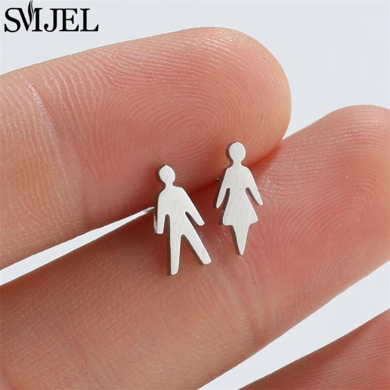 2026 Stainless Steel Geometric Stud Earrings for Women Star Sun Moon Earings Fashion Jewelry Angel Wing Ghost Ear Pendientes