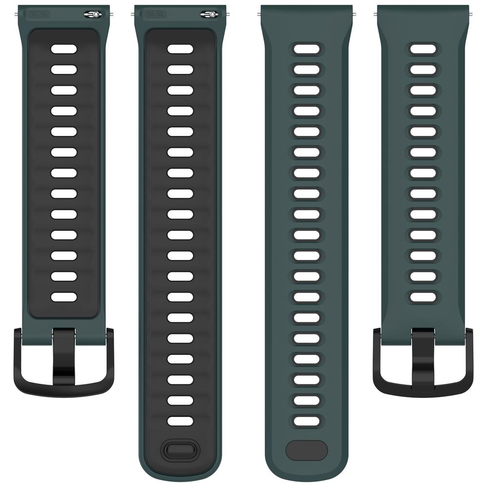 Double Color 22mm universal strap For ticwatch proX / pro3 lite / pro / GTX / E2 For Realme Watch 5 3 2 S rubber buckle silicone