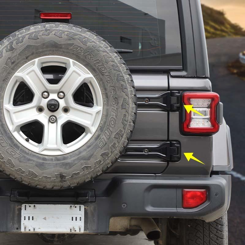 ABS капот двигателя автомобиля крепление для запасного колеса шарнирная ручка украшение корпуса наклейка наклейка для Jeep Wrangler JL 2018 Up 4-дверная версия Внешние аксессуары