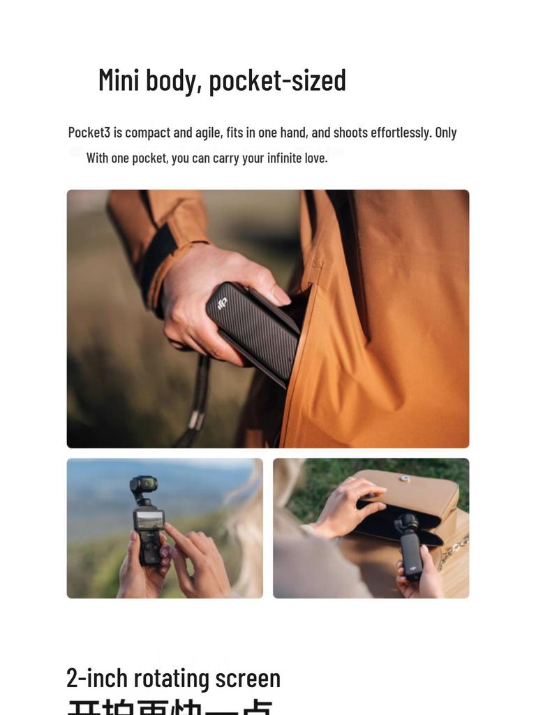 DJI Pocket 3 Handheld HD Gimbal Vlog Camcorder