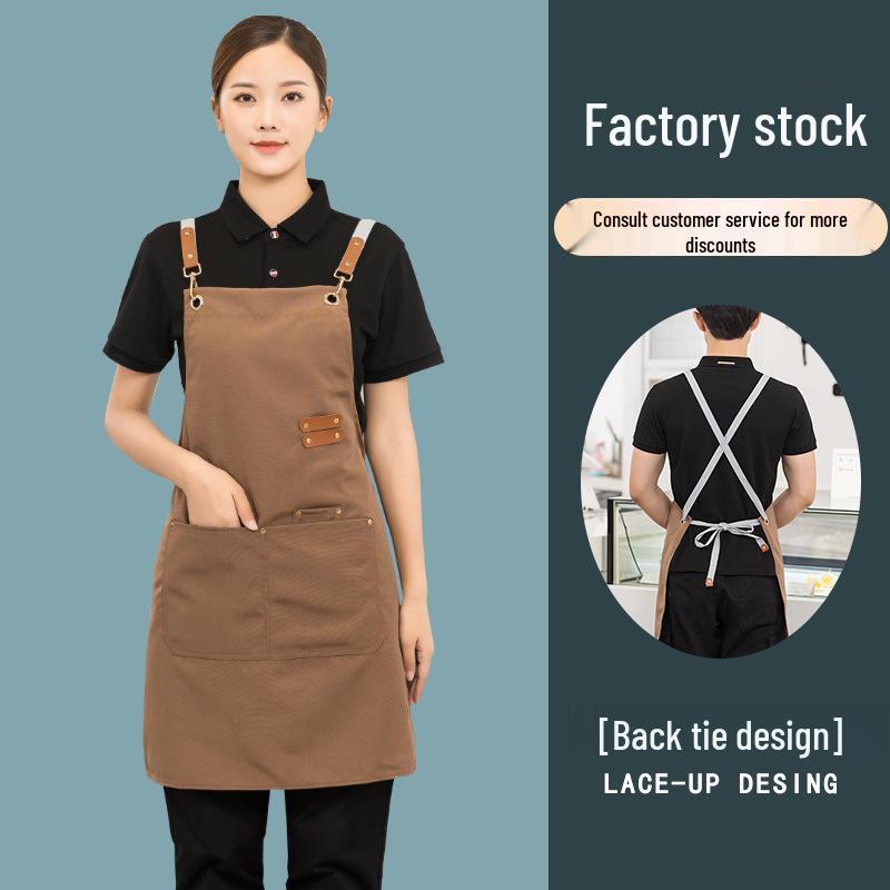 New Canvas Waterproof Oilproof Printed Apron for Kitchen, Studio, or Advertising with Logo