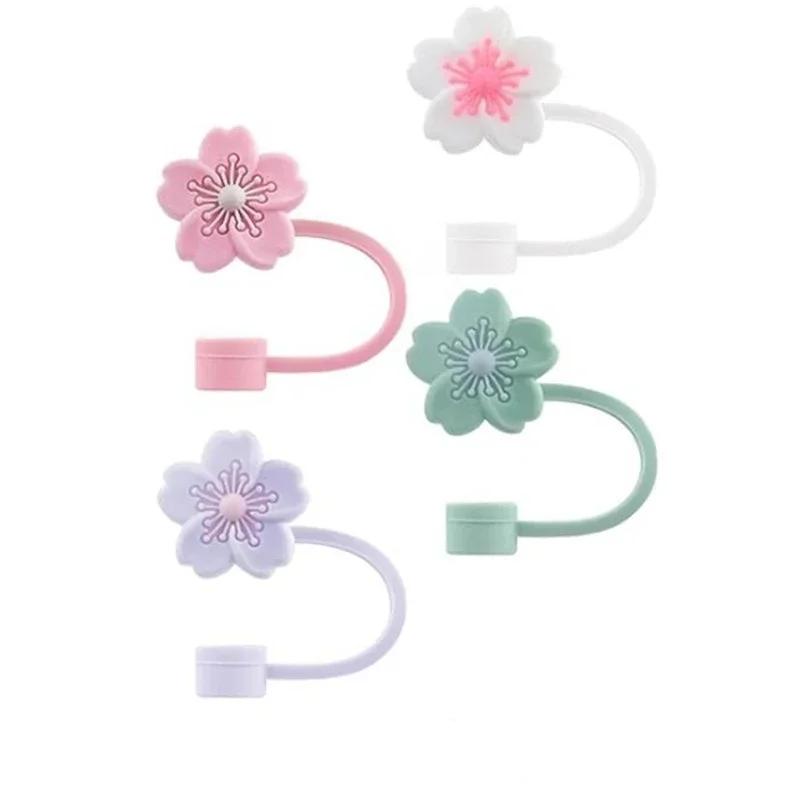 1 шт. Колпачок для соломинки для бутылки для воды Милые колпачки для соломинок в виде цветка бегонии 10 мм Колпачок для соломинки для тамблеров 40-20 унций Аксессуары