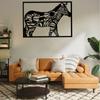 1pc Animal Metal Wall Art Decor Sculpture Decor Modern Zebra Wall Art Decor Living Room/Home Decoration