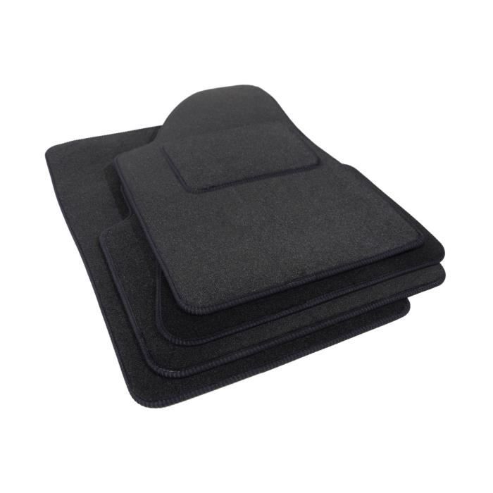 Tapis De Sol Noir Velours - J&amp;J AUTOMOTIVE - Renault Megane 1 - Sur Mesure - Antidérapant - Imperméable