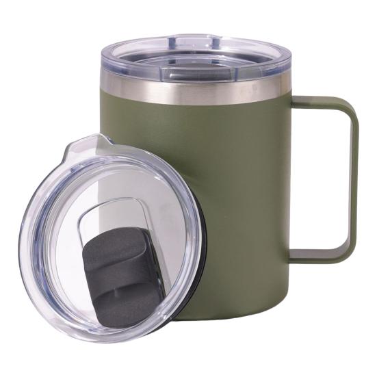 Кофейная кружка с крышкой-ручкой, 12 унций, термокружка из нержавеющей стали, настенный термостакан для путешествий