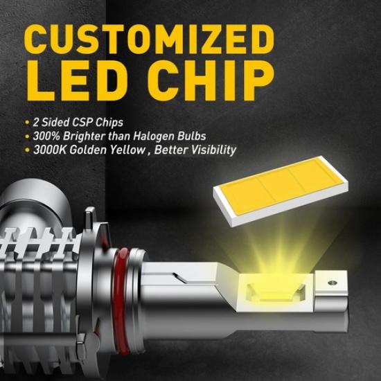 For Toyota Tundra 2007-2013 9145 9140 H10 Yellow LED Fog Driving Light Lamps NEW