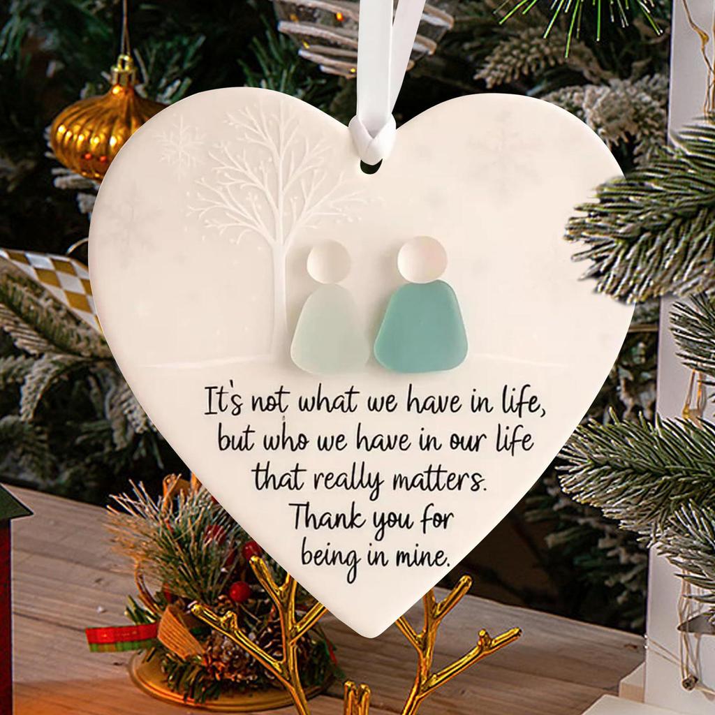 Декор Дружбы Акриловый Подвесной Кулон в Форме Сердца Декор Дружбы Сувенир из Морского Стекла Подвесное Украшение для Студентов Настоящие Друзья