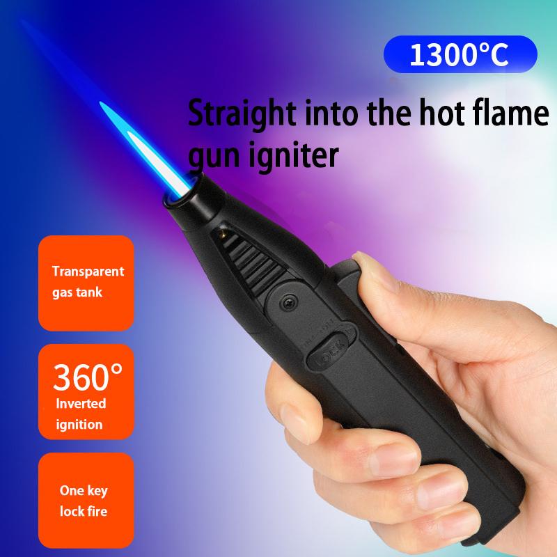 Мощная газовая зажигалка с реактивным пламенем 1300 градусов Цельсия для бутана зажигания кухни барбекю многоразового использования