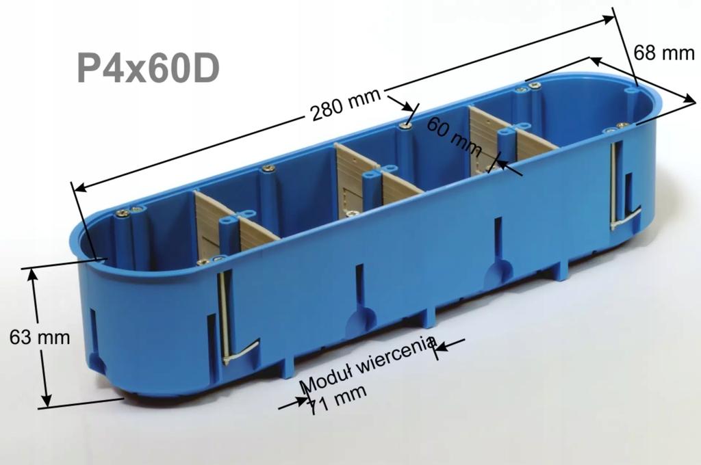 Box for hollow walls 4x60mm, deep Multibox
