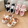 Cross-border Dairy Cow Fluffy Slippers Women's Indoor Household Cotton Slippers Home Warm Thick Bottom Plush Slippers Wholesale