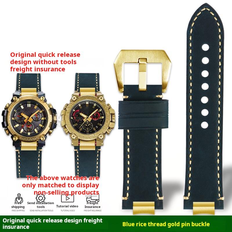 Mtg B3000 Новый стиль Металлический Адаптер Для Casio Mtg-b3000b/bd Мужские Часы Ремешок Быстросъемный Ретро Настоящая Кожаная Часовая Лента Браслет