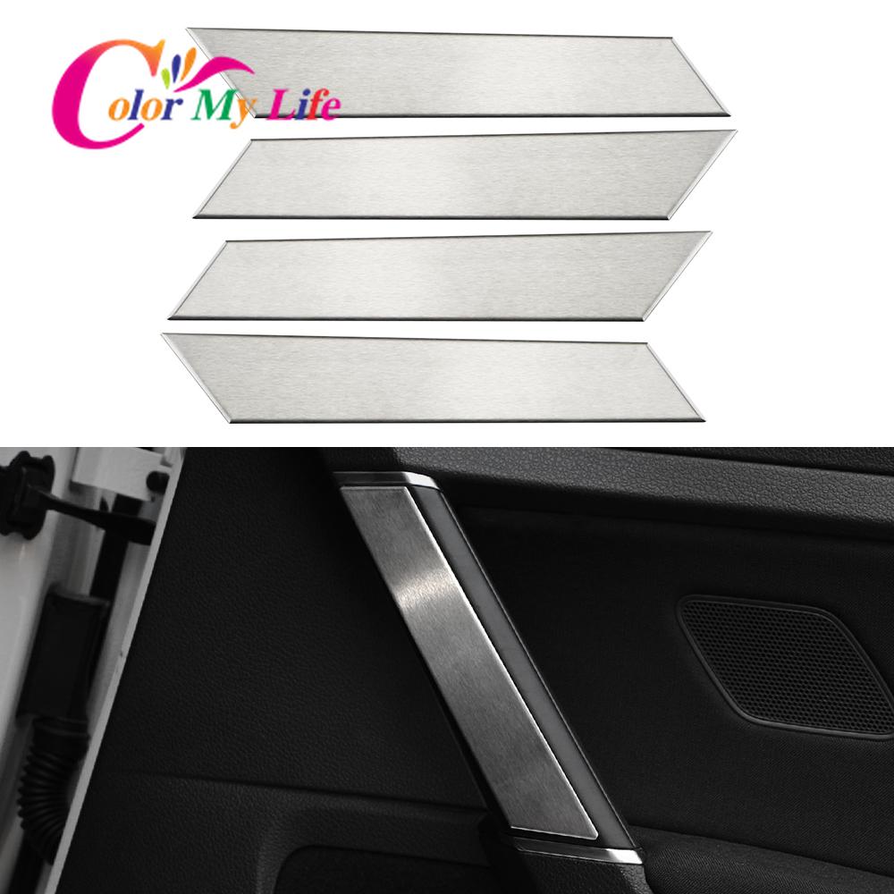 Color My Life 4 шт./компл. внутренняя дверная ручка из нержавеющей стали, накладка для Volkswagen VW Golf 7 7,5 MK7 MK7.5 2013-