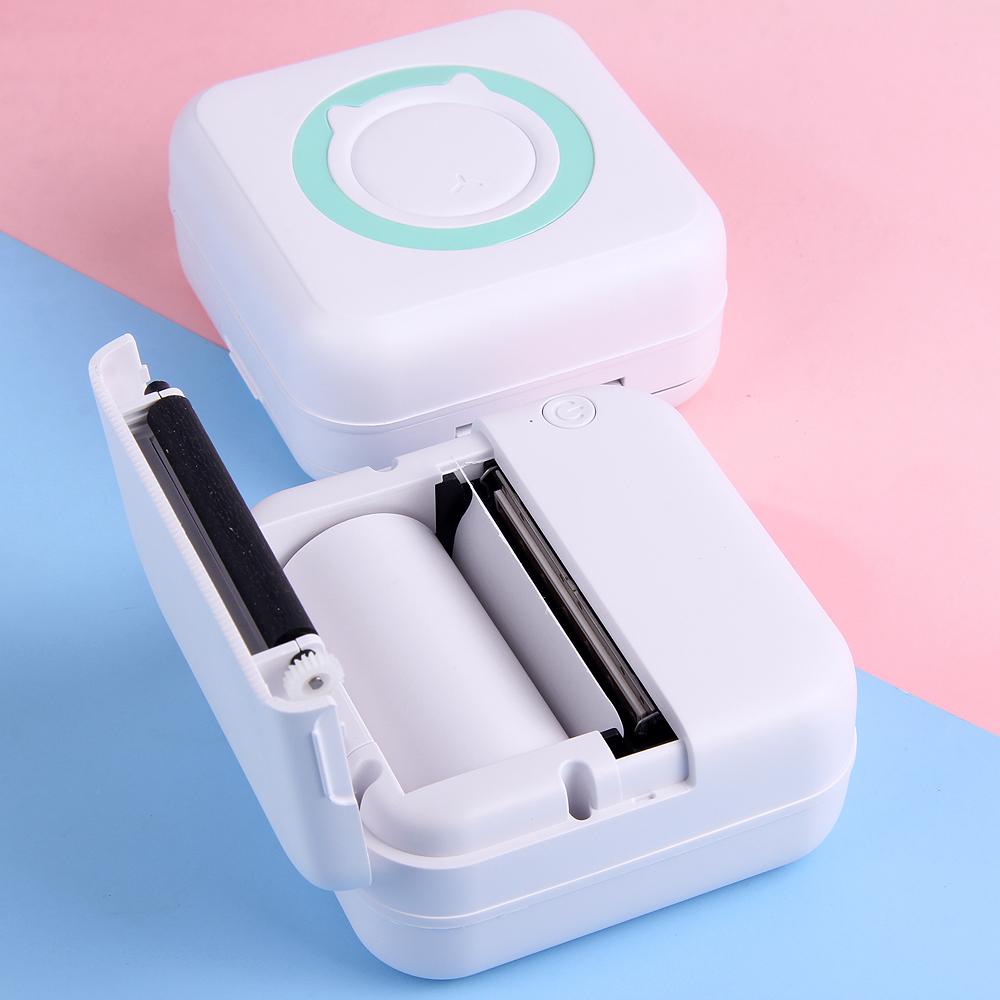 2024 Lable Sticker Printer 57mm Mini Portable Thermal Printer Paper Photo Pocket Thermal Printer Printing Wireless BT Connect
