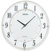 Clock Solar Plus Analog Wall White Marble SF506W SOLAR+ Radio-Controlled Clock, Thin, Pattern,