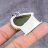 Натуральный Моховой Пренит, Диопсид Драгоценный Камень 925 Стерлинговое Серебро Подвеска 2.27" C6s18