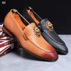 Fashion New Men's Shoes with Woven Fringes, Trendy Shoes, Derby Shoes, Large-sized Business Shoes, and European  Leather Shoes A19