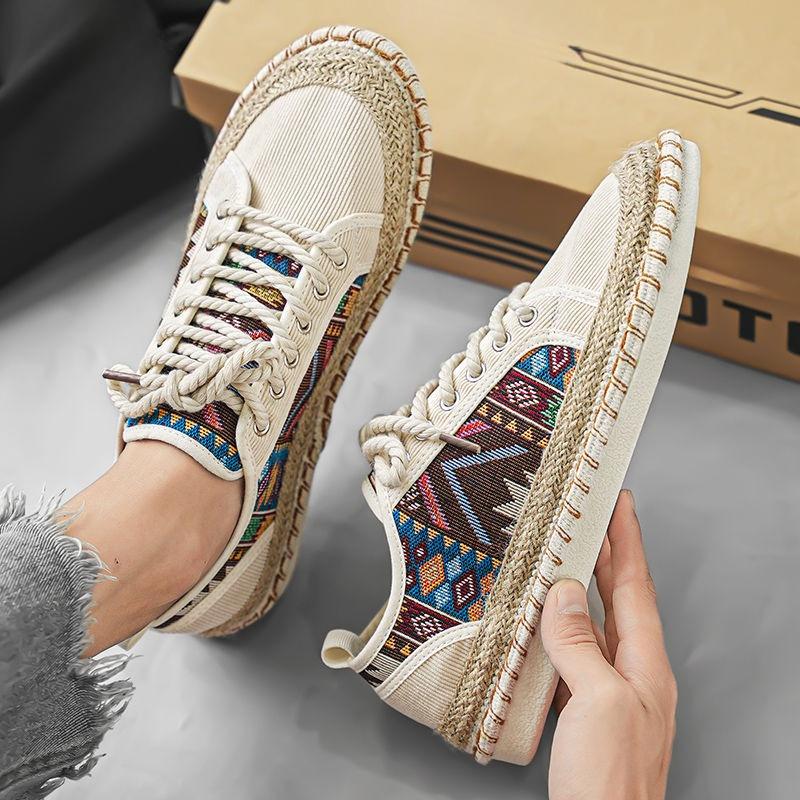 Модная повседневная обувь для мужчин Легкая Графическая На шнуровке Мужская обувь Плоские Эспадрильи Взрослые Обычные Некожаные Классические Оригинальные Кроссовки