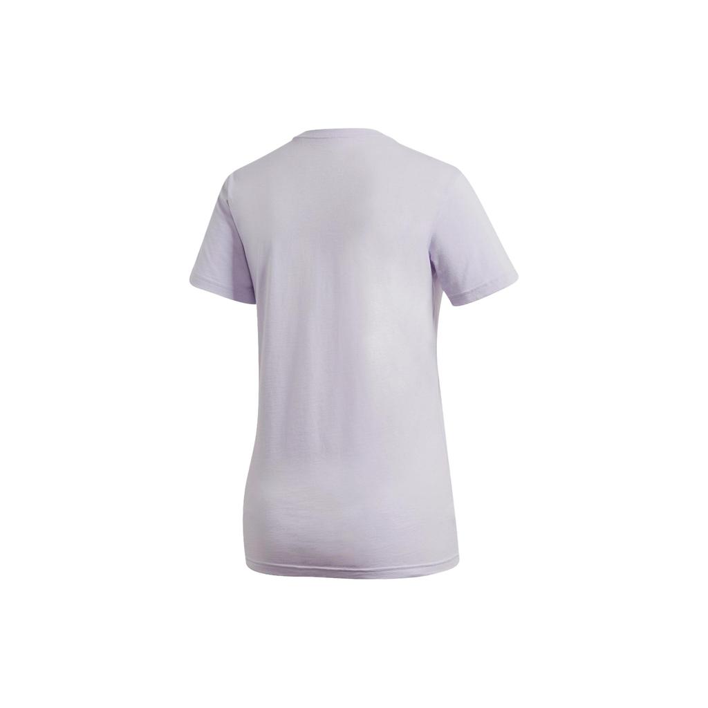 Adidas Футболка Must Haves Crew Neck Solid Logo Print T-Shirt Women T Shirts Purple Gray FQ3240