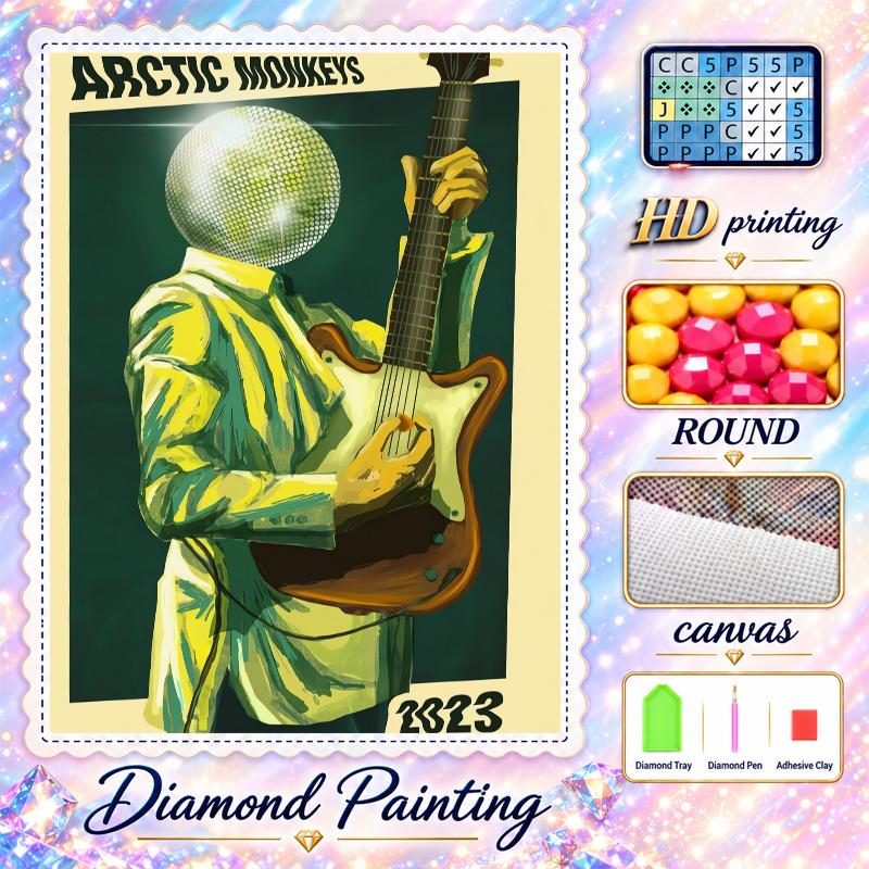 Arctic Monkeys Diamond Painting Kit 5D Full Drill DIY Diamond Mosaic Wall Art Home Decor