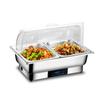Buffet Server Chafing Dish, 9L, Water Bath Type, Stainless Steel, Insulated Cooking Pot, Food Warmer, Temperature Control, Heating Tray, Compatible Wi