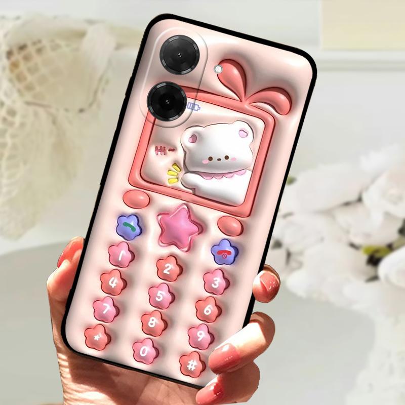 Чехлы для Poco C71 4G Бампер Мягкая ТПУ Задняя крышка Чехол для Xiaomi Redmi A5 4G Мультяшное Животное Ударопрочный Силиконовый Funda Capa