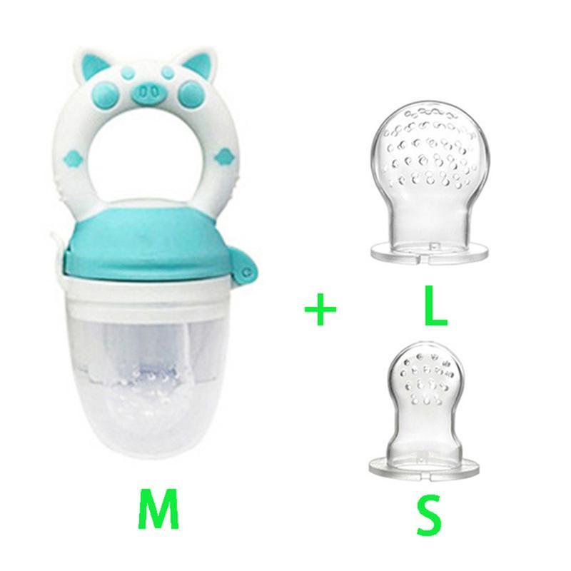 4Pcs/Set Baby Food Pacifier Toddler Nibbler Feeder Cup Boy Girl Fruit Vegetable Feeding Infant Newborn Nipple Soother Bottles