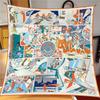 90*90 см Новый Мультяшный Комикс Пазл Дикий Уилл Шелковый Платок Квадратный Платок Мода Роскошный Квадратный Солнцезащитный Платок